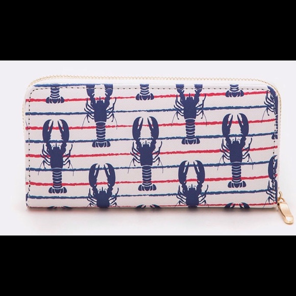 Final Sale - Lobster Nautical Sea Wallet - Picture 3 of 5
